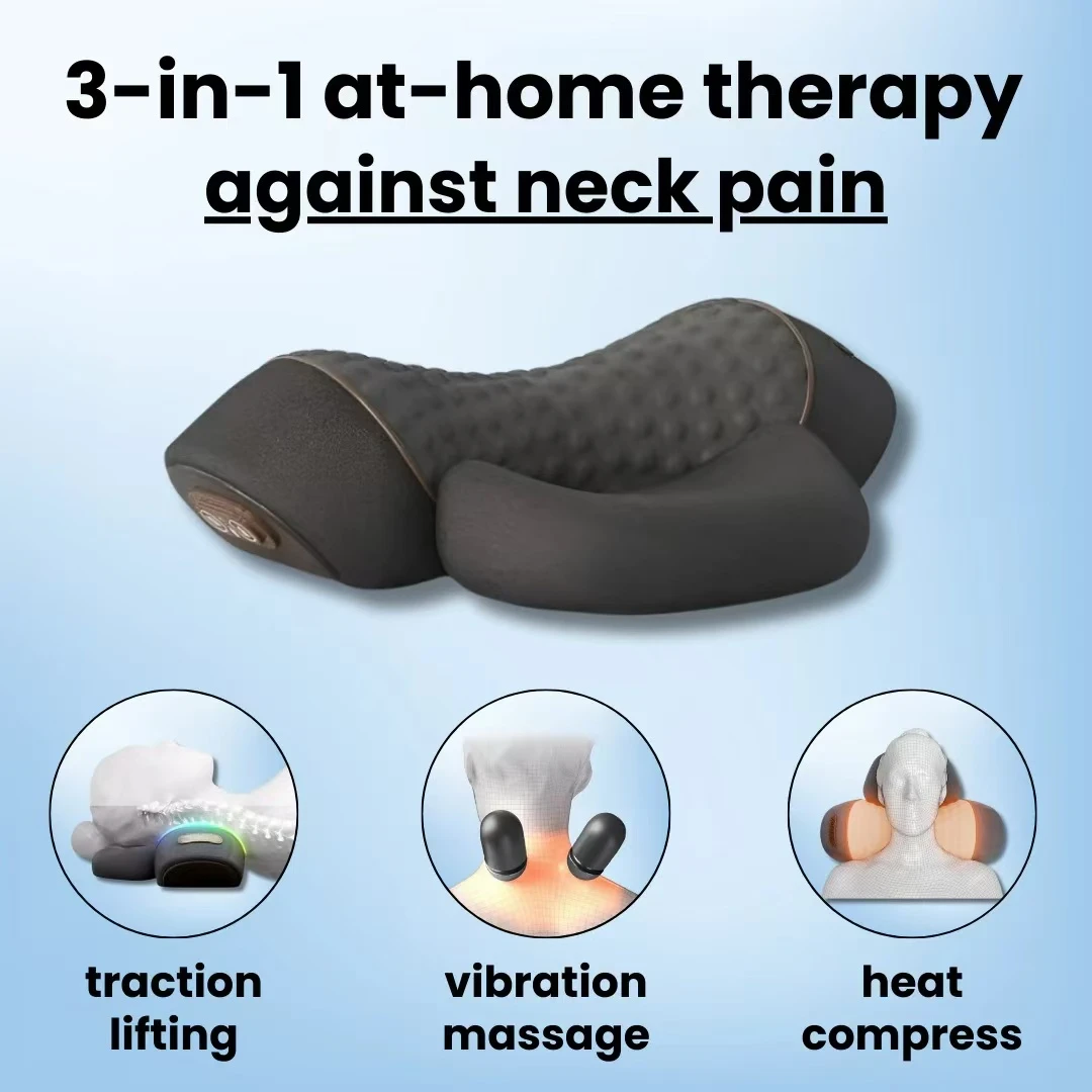 COSSEAL-3-w-1 masażer szyi pod – Neck Traction Pillow recenzja i cena